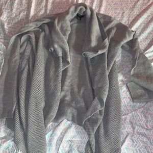 Gray knit cardigan